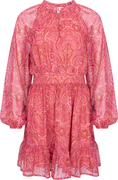 Raina Chiffon B Dress - Red Paisley