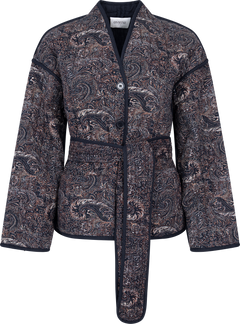 Una Quilted B Jacket - Black Paisley