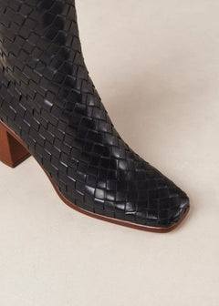 West Braided Leather - Black