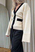 N-Lenyxette Knit Cardigan - White