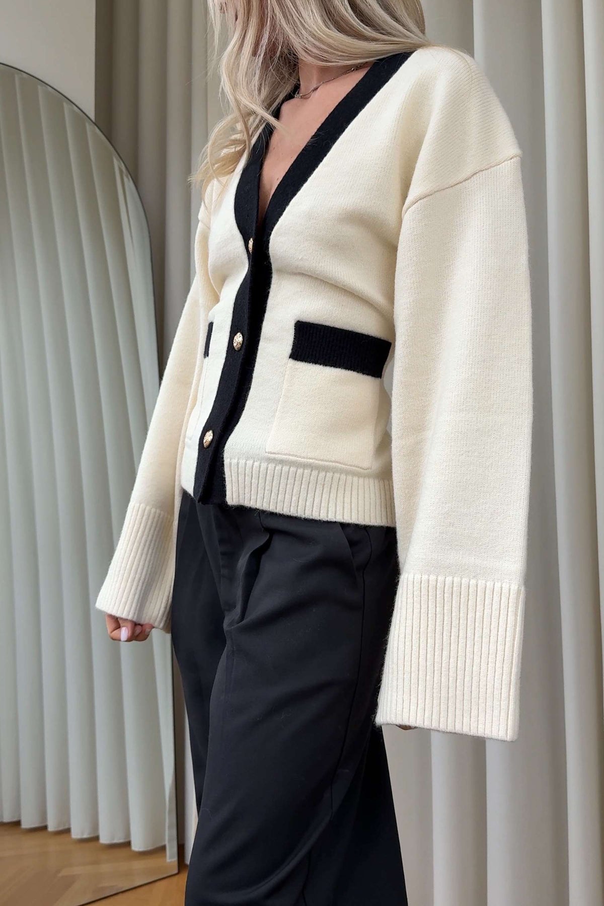 N-Lenyxette Knit Cardigan - White