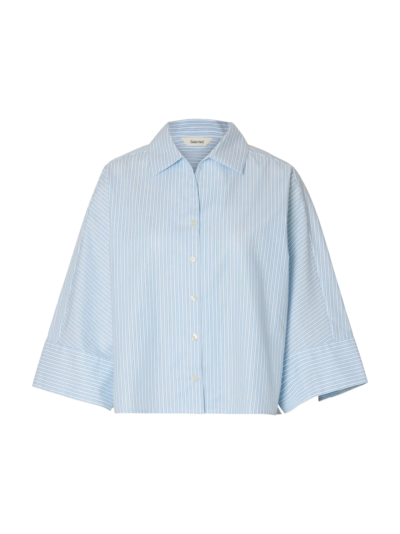 Ester Oversize 3/4 Shirt B - Malibu Blue Stripe