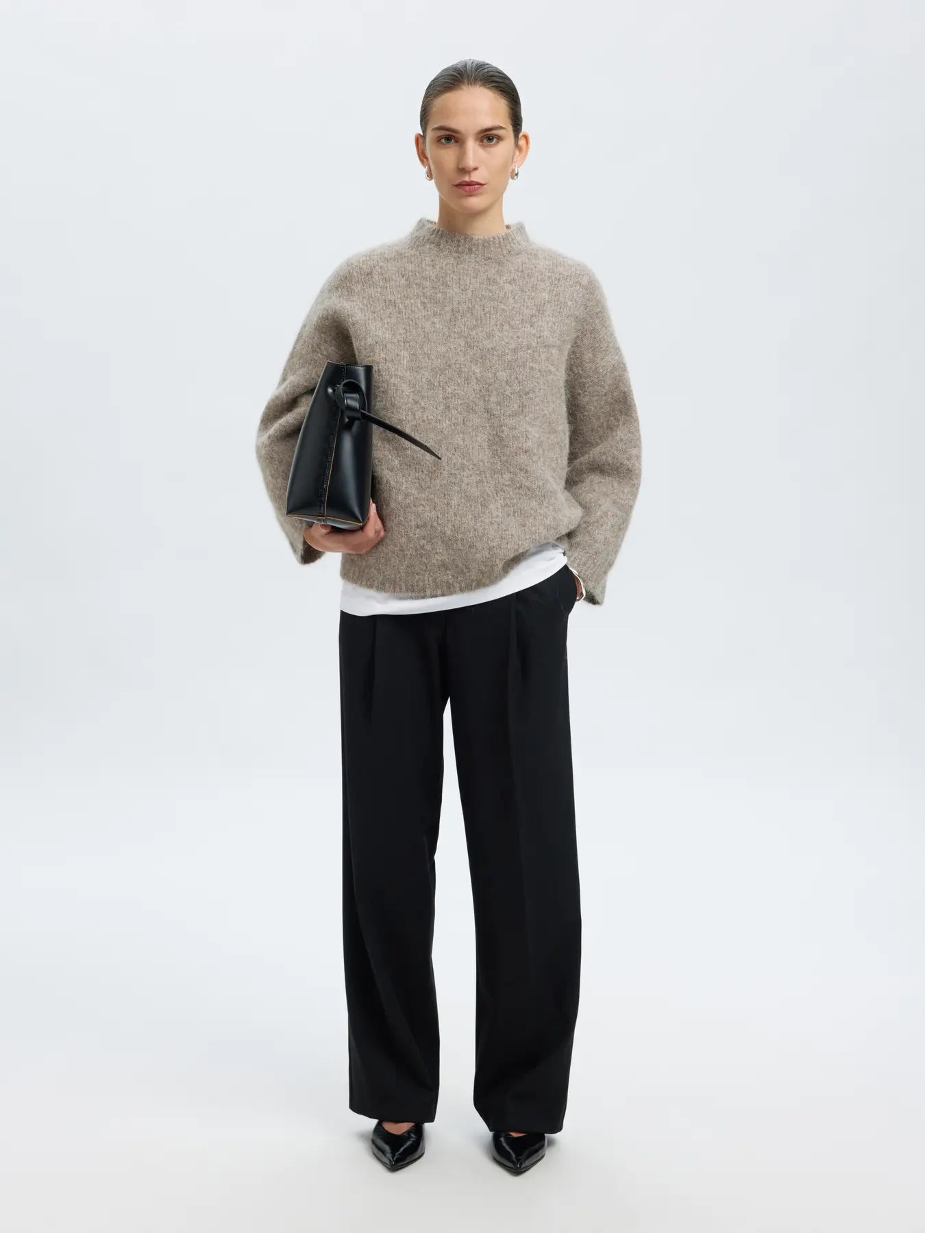 selected women slfgabriella ls knit new o-neck