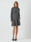 Yasdolly Ls Knit Dress - Medium Grey Melange