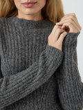 Yasdolly Ls Knit Dress - Medium Grey Melange