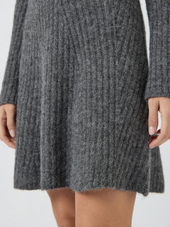 Yasdolly Ls Knit Dress - Medium Grey Melange
