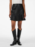 Yascolly Mw Naplon Leather Skirt - Black