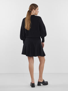 Yasfonny Ls Knit Cardigan S. - Black
