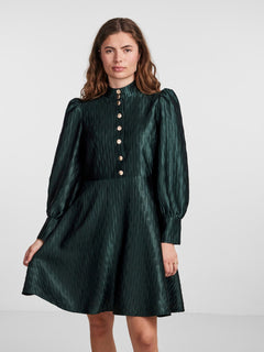 Yasripple LS Dress - Scarab