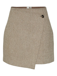 Yassummer HW Short Wool Mix Skirt - Toasted Coconut