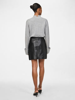 Yaslyma Hmw Leather Skirt - Black