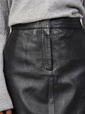 Yaslyma Hmw Leather Skirt - Black