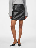 Yaslyma Hmw Leather Skirt - Black