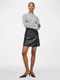 Yaslyma Hmw Leather Skirt - Black