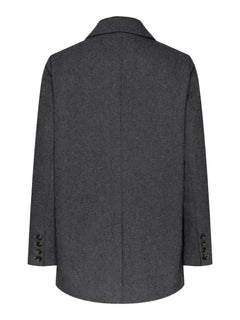 Yassummer LS Wool Mix Blazer - Grey Melange