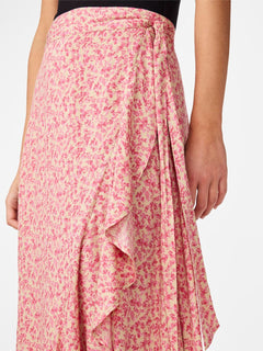 Yasalira Hw Long Wrap Skirt S. - Irish Cream Ditsy Flower