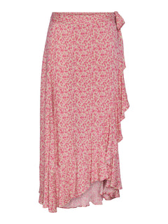 Yasalira Hw Long Wrap Skirt S. - Irish Cream Ditsy Flower