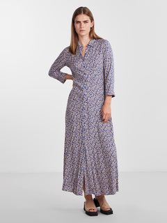 Yassavanna Long Shirt Dress S. - Bluing Ditsy Flower