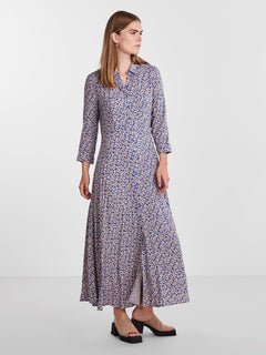 Yassavanna Long Shirt Dress S. - Bluing Ditsy Flower
