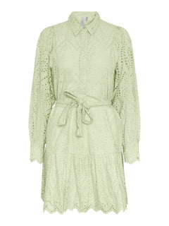Yasholi Ls Belt Dress S. - Quiet Green