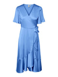 Yasthea 2/4 Midi Wrap Dress S. - Ashleigh Blue