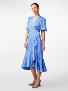 Yasthea 2/4 Midi Wrap Dress S. - Ashleigh Blue