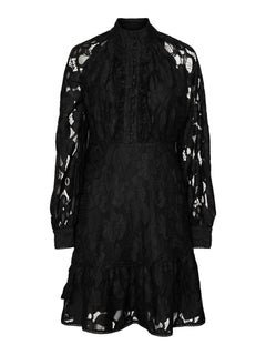Yasstilla Ls Lace Dress - Black