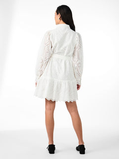 Yasholi Ls Belt Dress S. - Star White