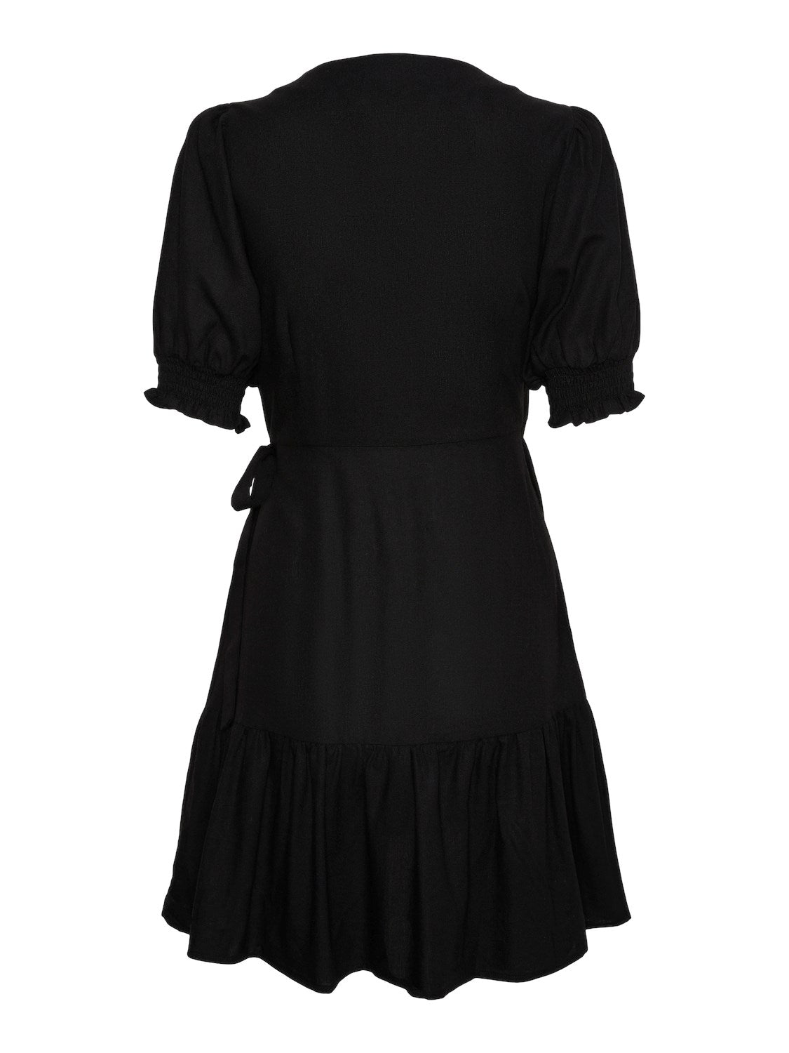 Flaxy Ss Wrap Dress - Black