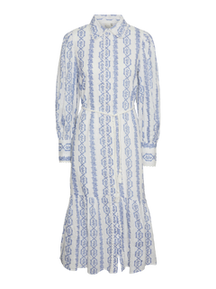 Yastovina Ls Long Shirt Dress - Star White Tovina Print