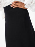 Yasfonny Hw Ankle Knit Skirt - Black