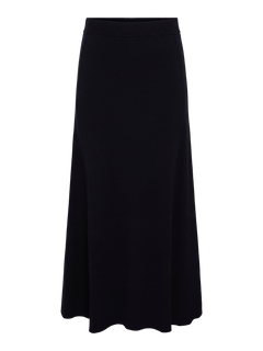 Yasfonny Hw Ankle Knit Skirt - Black