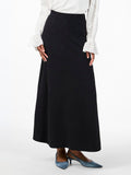 Yasfonny Hw Ankle Knit Skirt - Black