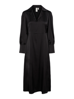 Yaspella Ls Long Dress - Black