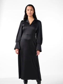 Yaspella Ls Long Dress - Black