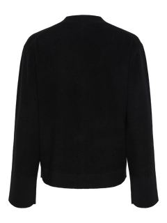 Yasemilie Ls Cardigan Knit - Black