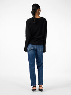 Yasemilie Ls Cardigan Knit - Black
