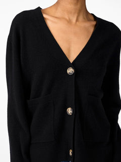 Yasemilie Ls Cardigan Knit - Black