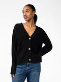 Yasemilie Ls Cardigan Knit - Black