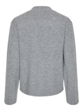 Yasemilie Ls Cardigan Knit - Light Grey Melange