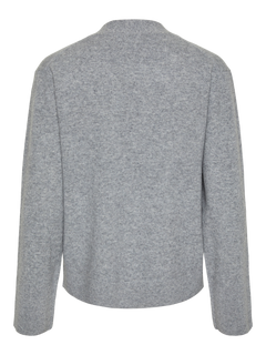 Yasemilie Ls Cardigan Knit - Light Grey Melange