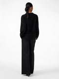 Yasemilie O-Neck Knit Pullover - Black