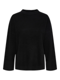 Yasemilie O-Neck Knit Pullover - Black