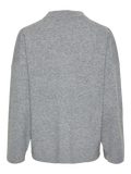 Yasemilie O-Neck Knit Pullover - Light Grey Melange