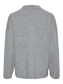 Yasemilie O-Neck Knit Pullover - Light Grey Melange