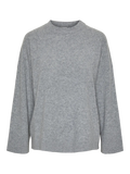 Yasemilie O-Neck Knit Pullover - Light Grey Melange