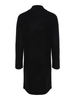 Yasemilie Ls Funnel Knit Dress - Black