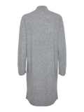 Yasemilie Ls Funnel Knit Dress - Light Grey Melange