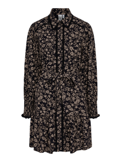 Yastilera Ls Shirt Dress - Black/Tilera Fungi