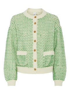 Yasgea Ls Knit Cardigan - Birch Medium Green